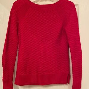 LOFT Vibrant Red Crew Neck Sweater